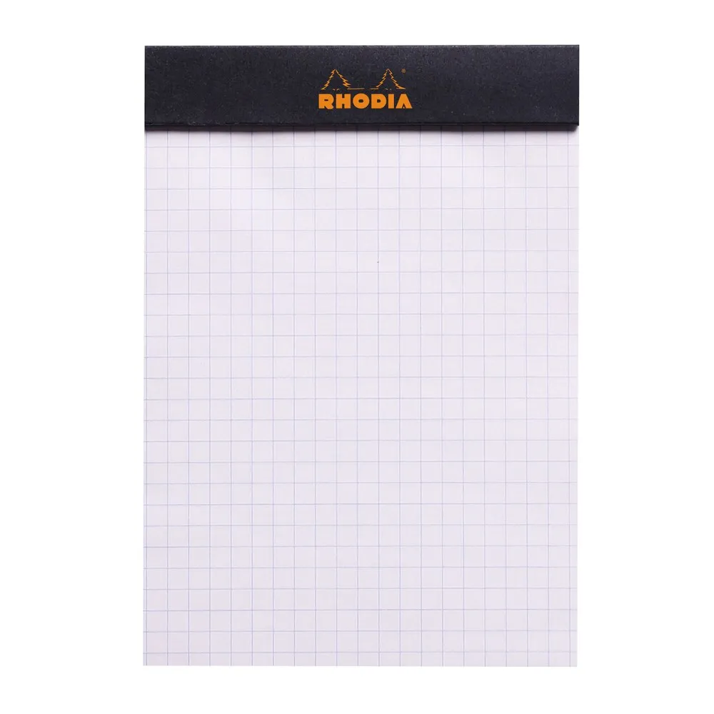 Rhodia head stapled pad black N°13 squar