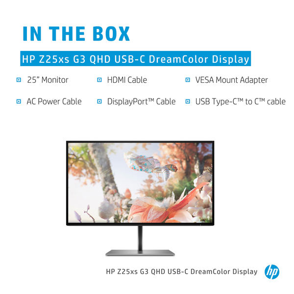 HP 25&quot; Z25xs G3, QHD, USB-C, IPS - monitor