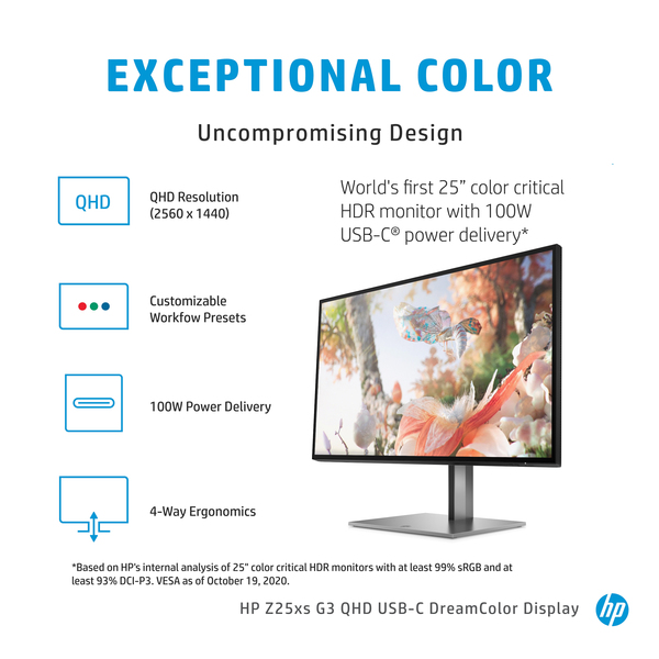 HP 25&quot; Z25xs G3, QHD, USB-C, IPS - monitor