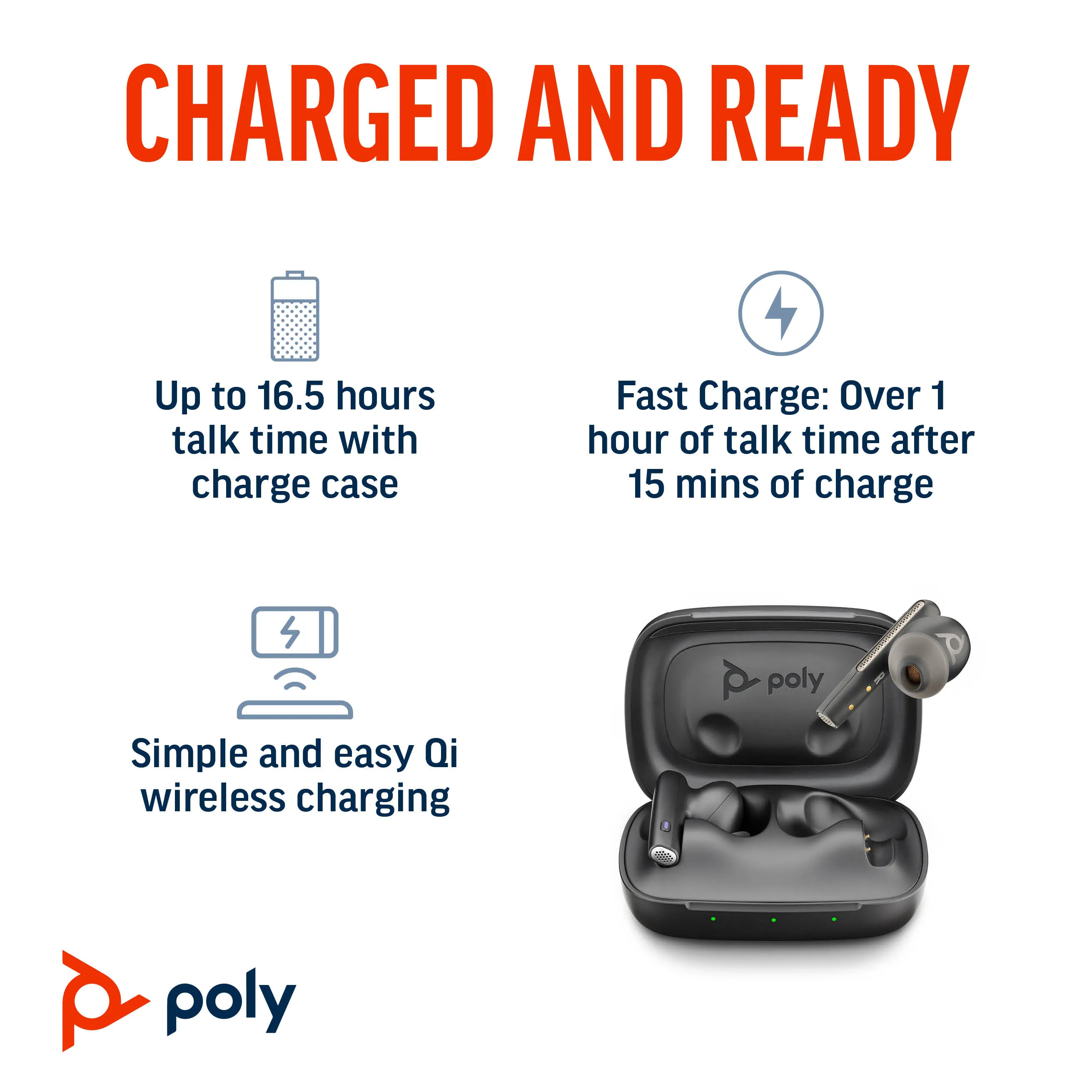 Poly Voyager Free 60 UC bluetooth -nappikuulokkeet, musta