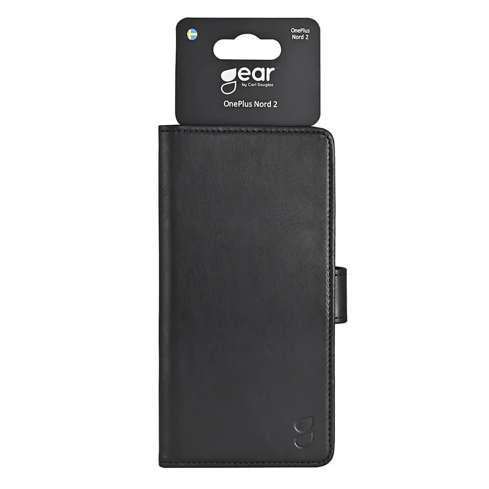 GEAR Wallet, OnePlus Nord 2 - pl&aring;nboksfodral, Svart