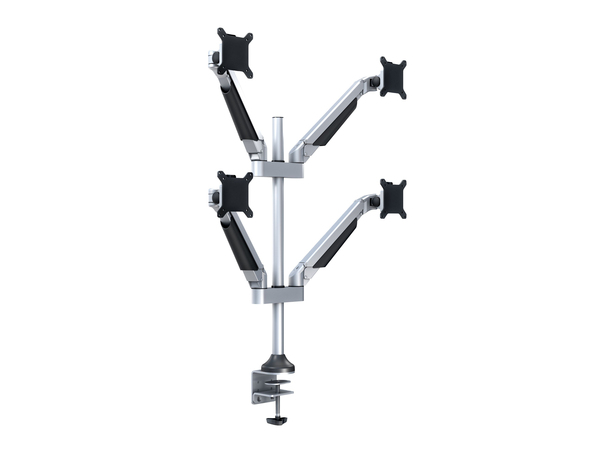 Multibrackets Gas Lift Arm Quad -n&auml;ytt&ouml;varsi, hopea, 15&quot;-32&quot;, 4x7.5Kg