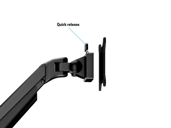 Multibrackets M VESA Gas Lift Arm Basic, -skrivbordsf&auml;ste, svart, 15&quot;-32&quot;, 10kg