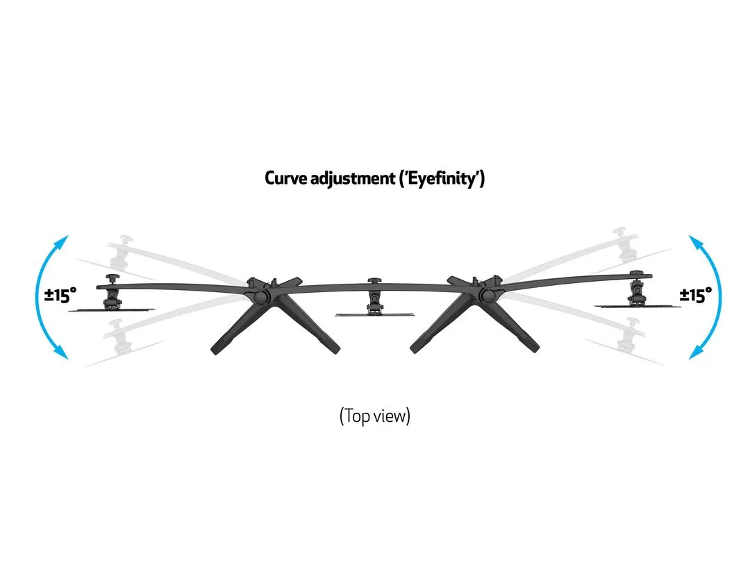Multibrackets M VESA Desktopmount Triple Stand Desk Stand, for 3 monitors, 24-32", 8kg, Black