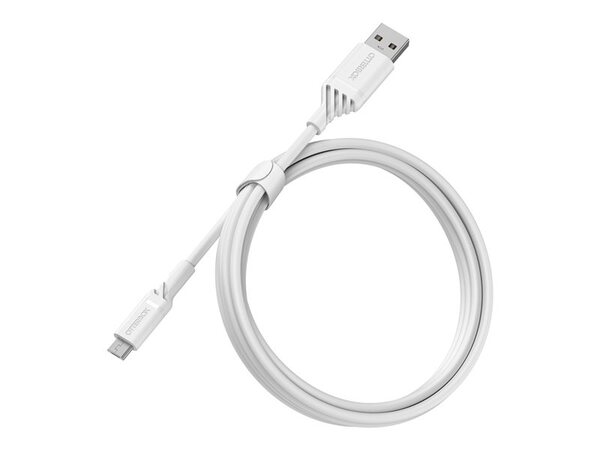 OtterBox Standard - USB-kaapeli - USB (uros) to Micro-USB Type B (uros) - USB 2.0 - 1 m - pilviunelman valkoinen - (ei palautusoikeutta)