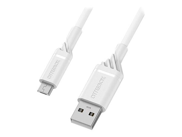 OtterBox Standard - USB-kaapeli - USB (uros) to Micro-USB Type B (uros) - USB 2.0 - 1 m - pilviunelman valkoinen - (ei palautusoikeutta)