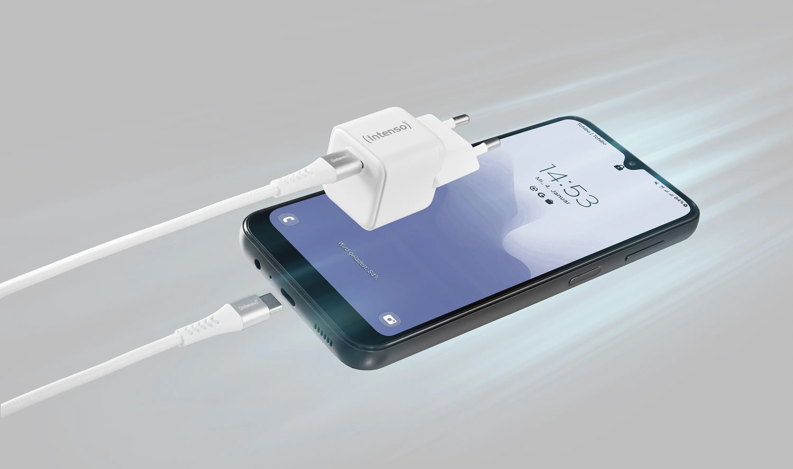 Intenso USB cable W30C + C315C GaN white - Power Adapter
