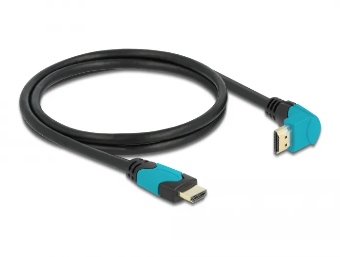 De-Lock  HDMI – HDMI 2.1 - cable, 1 m, Black, Blue
