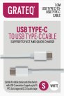 Grateq USB-C - USB-C Quick 100W - cable, 1m, White