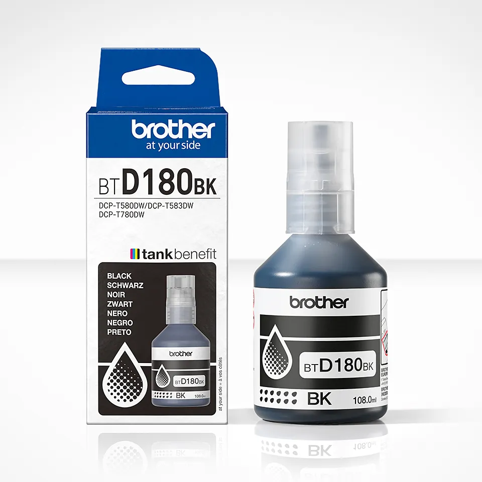 Brother BTD180BK ink bottle, Black