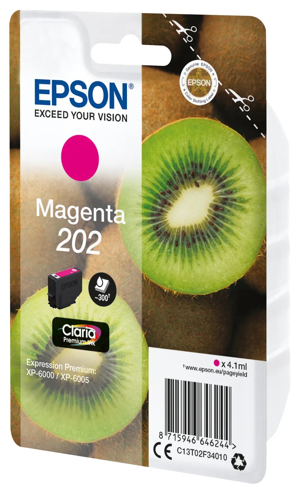 Epson 202 ink cartridge, 4.1 ml, Magenta