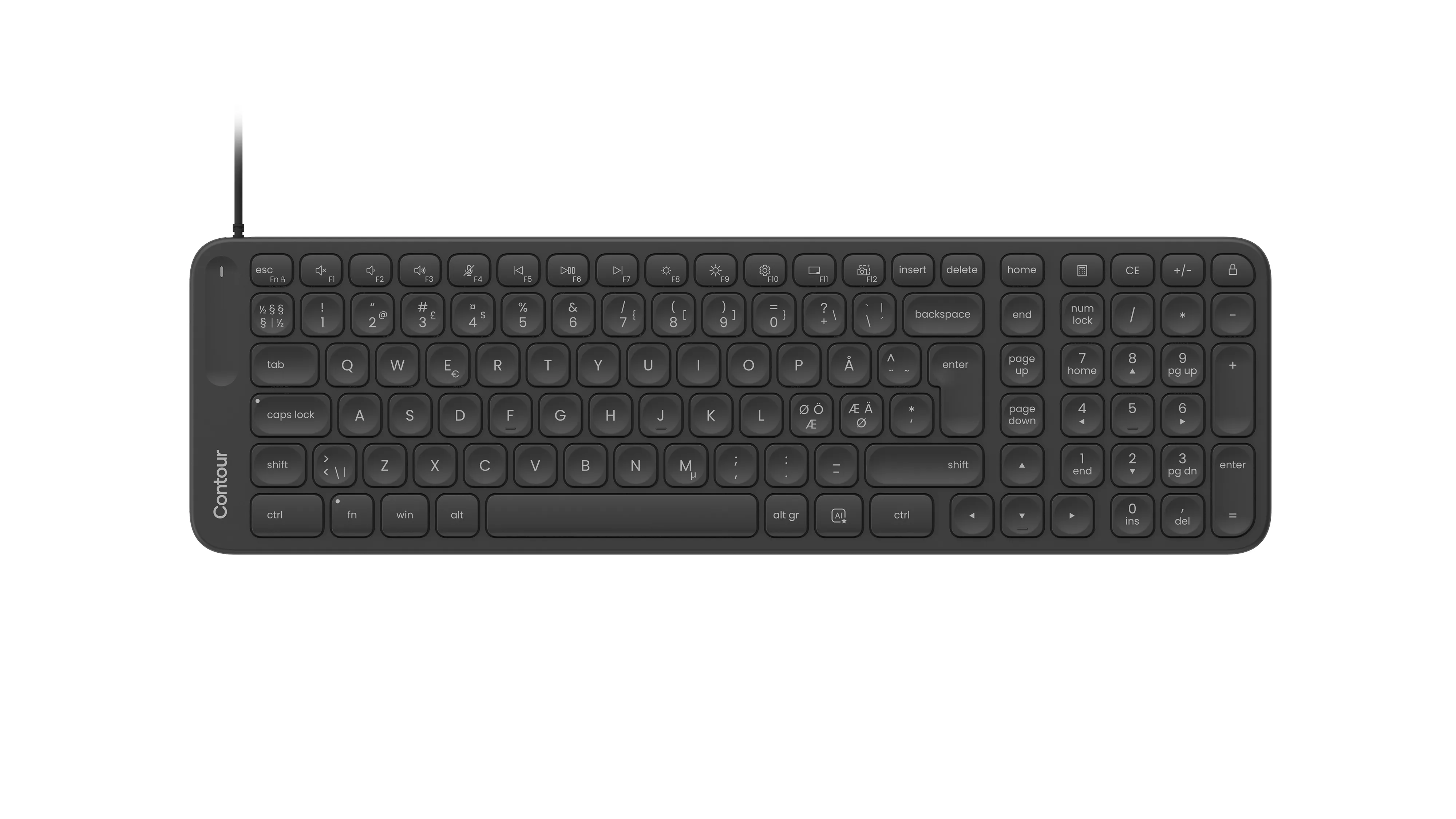 Contour Balance Mid-Size ergonomiskt tangentbord, svart Contour Balance Mid-Size ergonomiskt tangentbord, svart