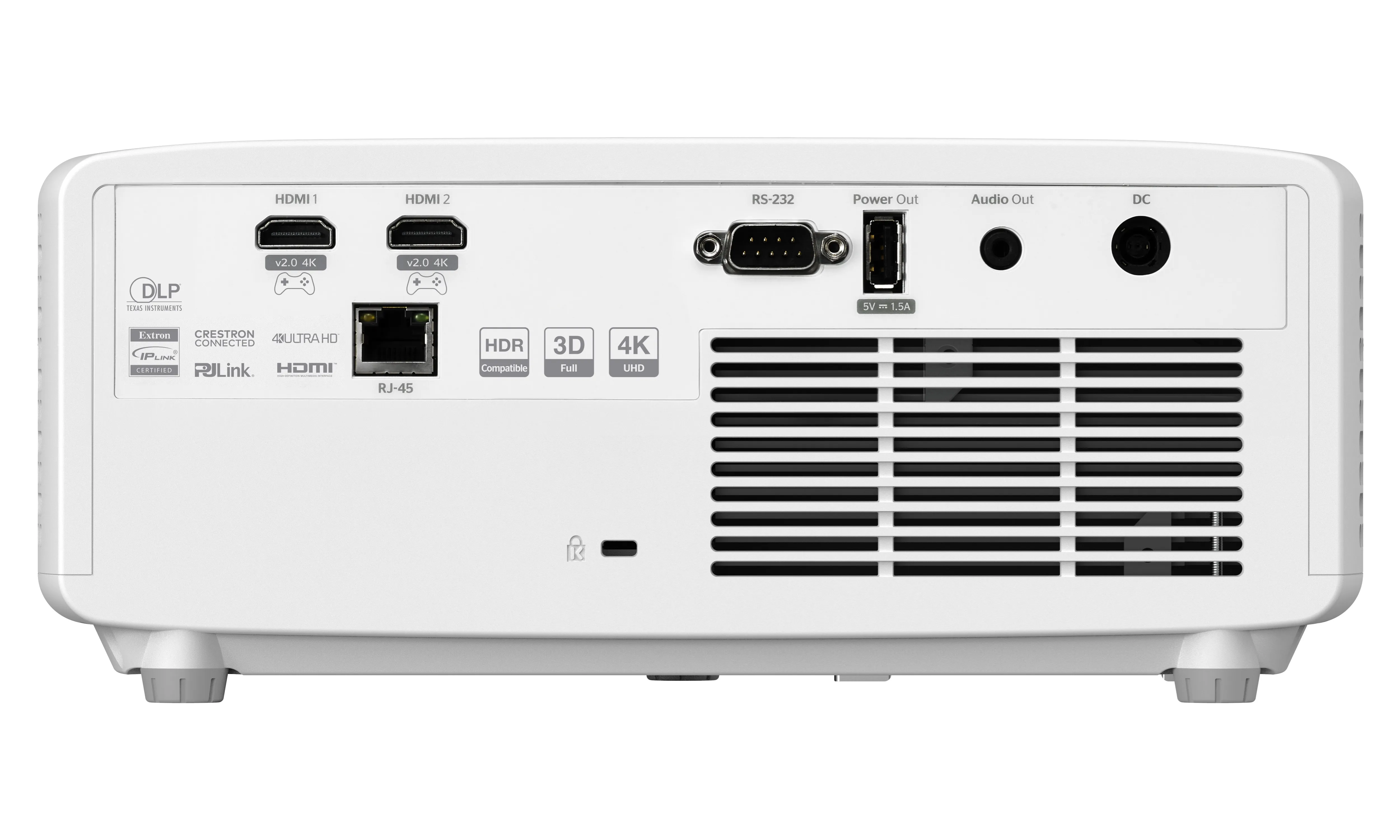 Optoma UHZ35 DLP 4K UHD 3500 ANSI lm Laser Projector, White
