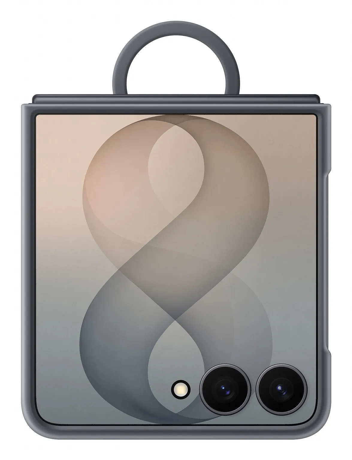 Samsung Galaxy Z Flip8 Silicone Ring Magnet Case, Graphite
