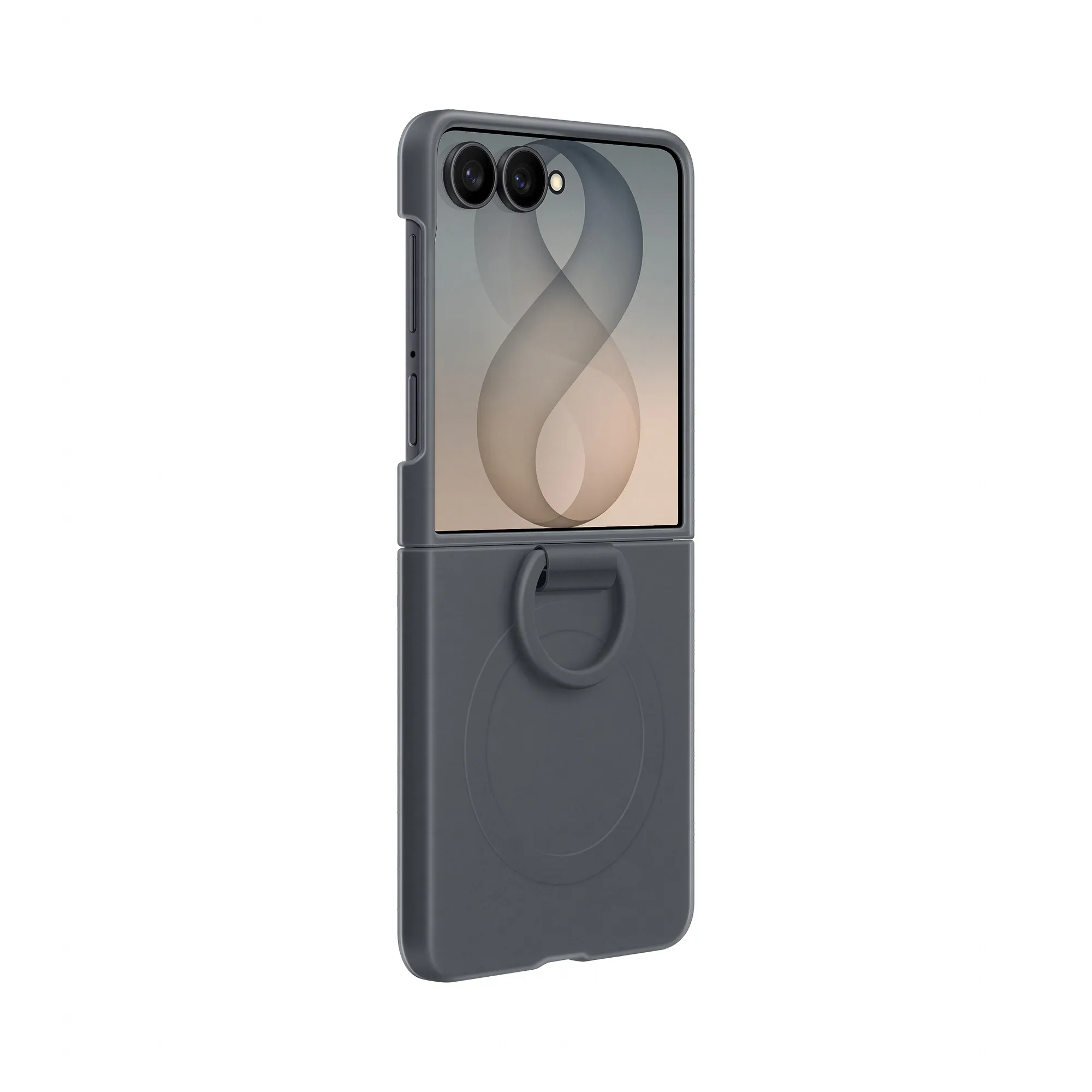 Samsung Galaxy Z Flip8 Silicone Ring Magnet Case, Graphite