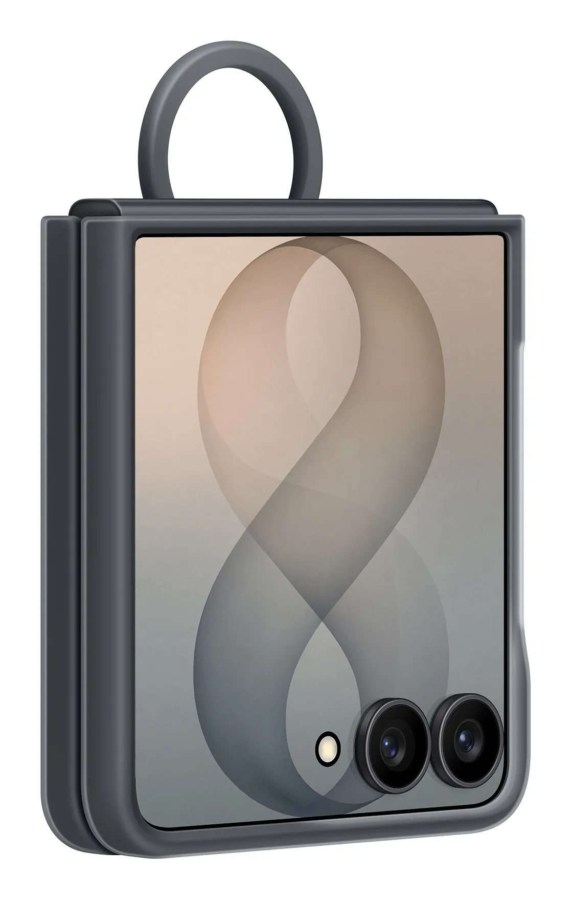 Samsung Galaxy Z Flip8 Silicone Ring Magnet Case, Graphite