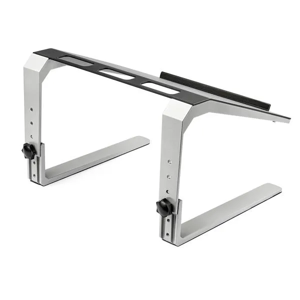 STARTECH.COM Adjustable Laptop Stand - Heavy Duty Steel & Aluminum - 3 Height Settings - Tilted - Ergonomic Laptop Riser