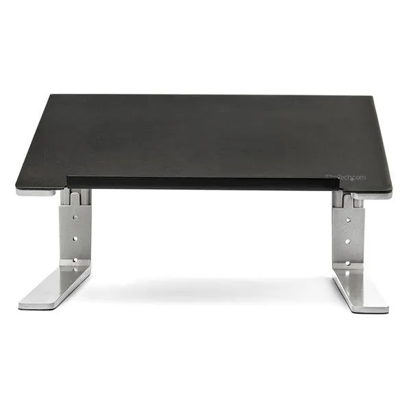 STARTECH.COM Adjustable Laptop Stand - Heavy Duty Steel &amp; Aluminum - 3 Height Settings - Tilted - Ergonomic Laptop Riser