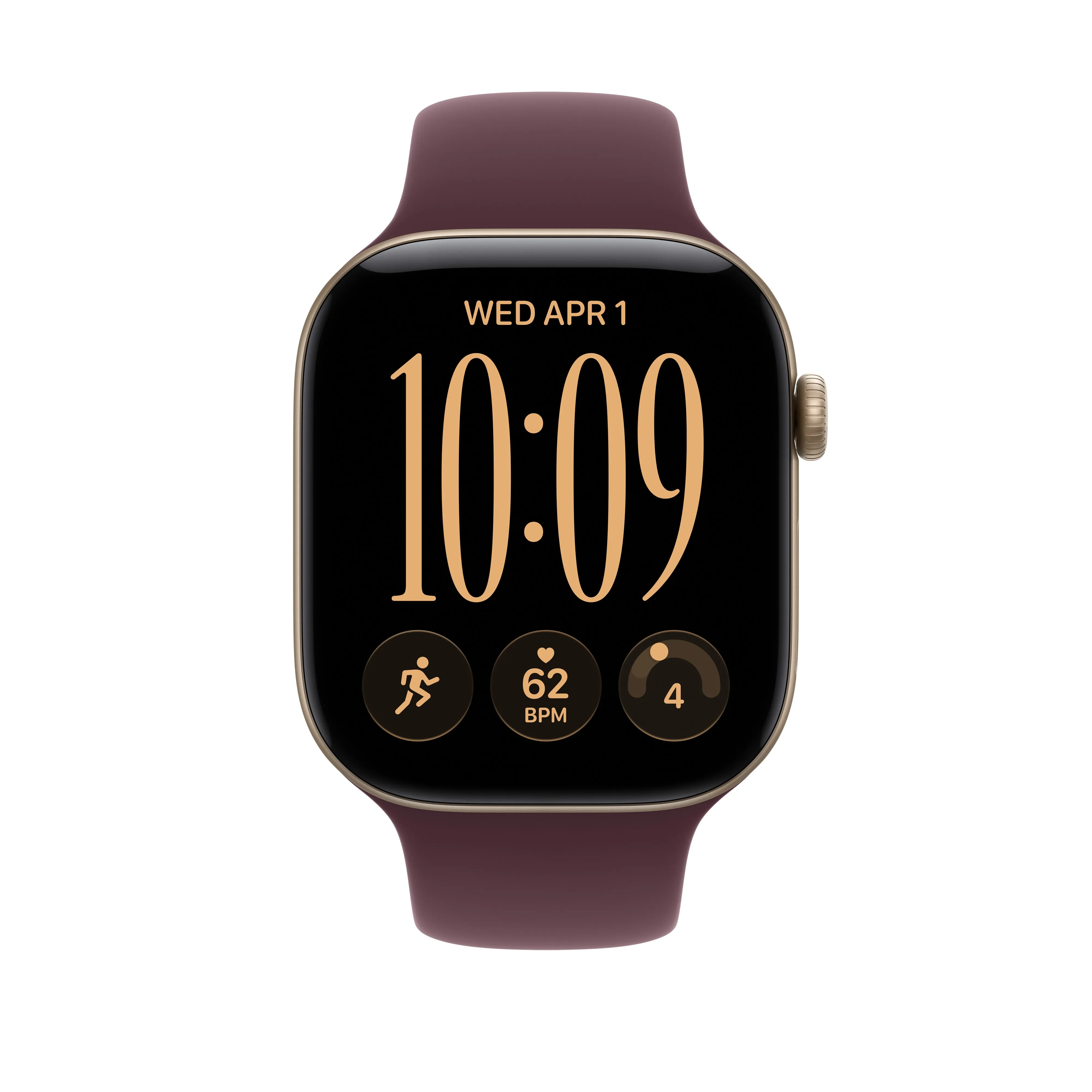 Apple Watch 46 mm -urheiluranneke, viininpunainen, S/M