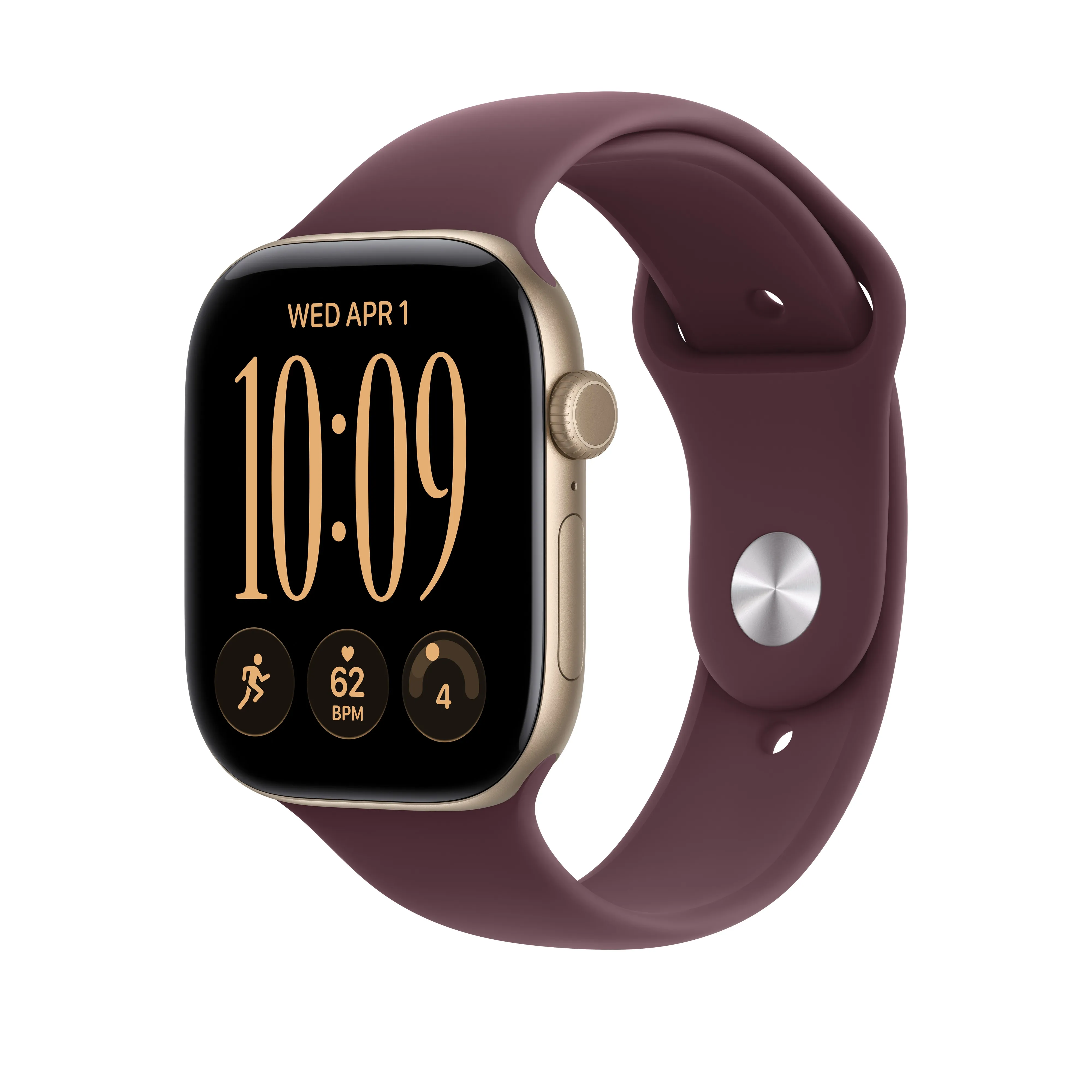 Apple Watch 46 mm -urheiluranneke, viininpunainen, S/M
