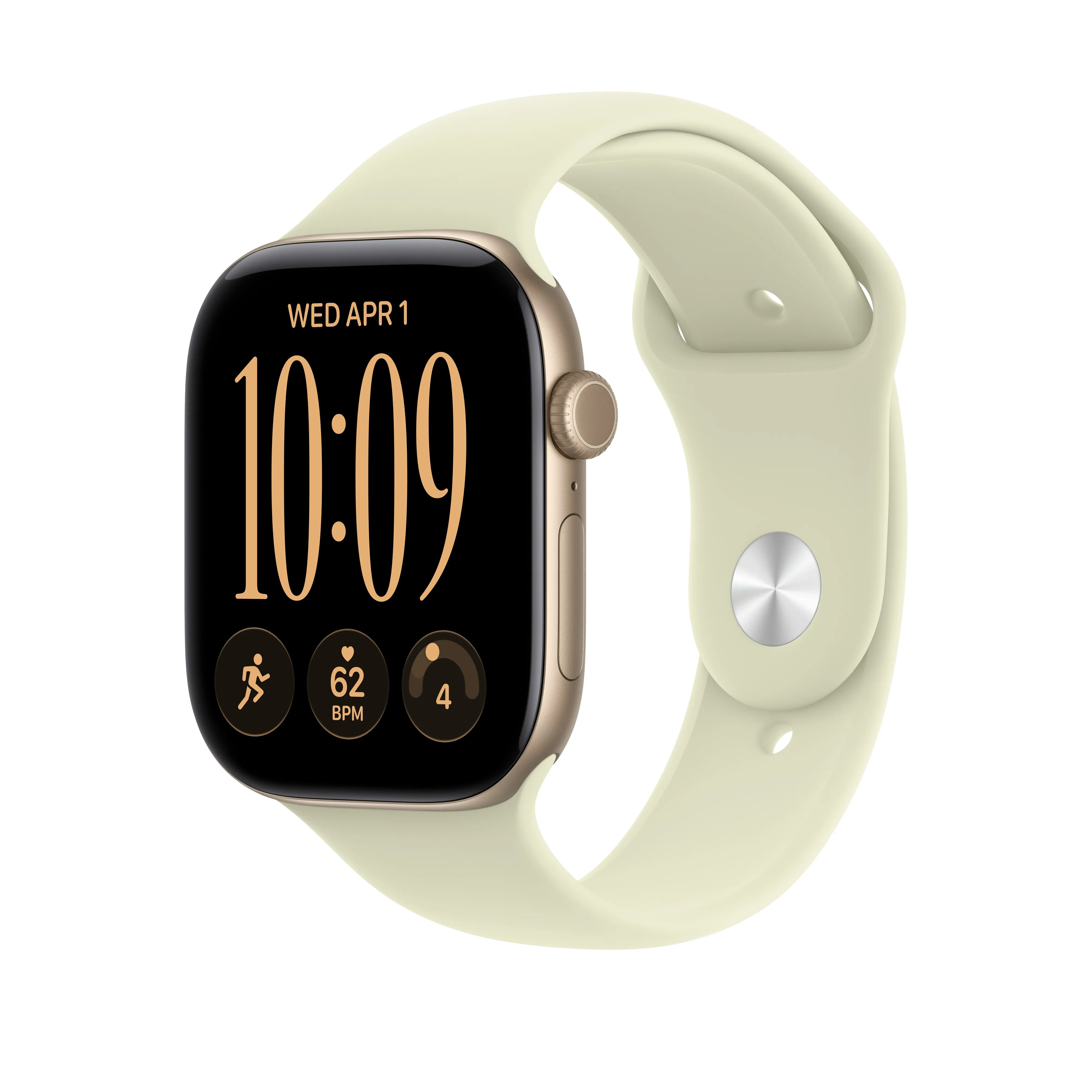 Apple Watch 46 mm -urheiluranneke, vaalean j&auml;k&auml;l&auml;n v&auml;rinen, M/L