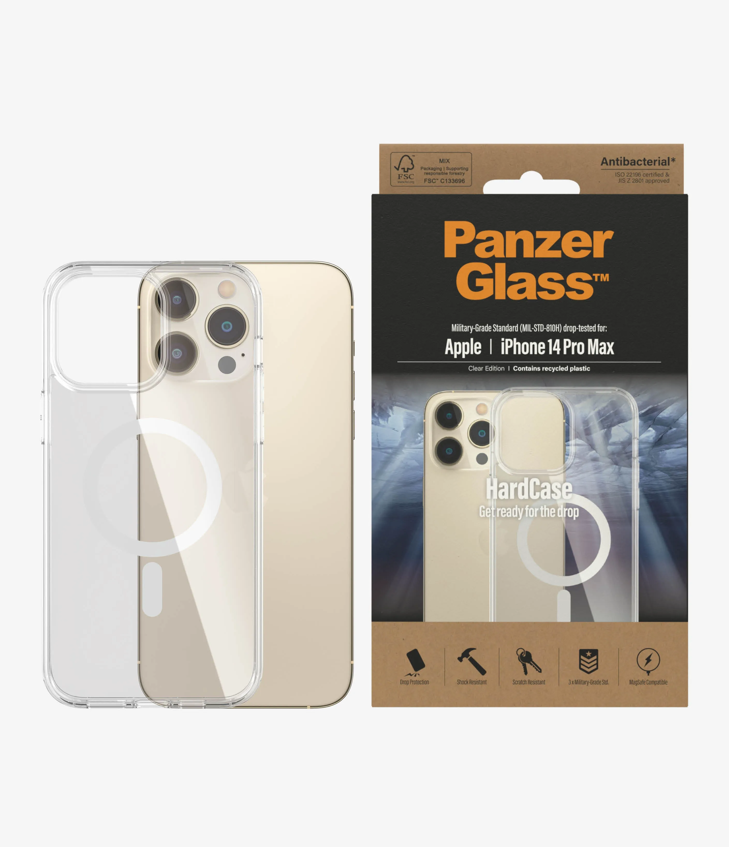 PanzerGlass iPhone 14 Pro Max HardCase MagSafe D3O, Transparent