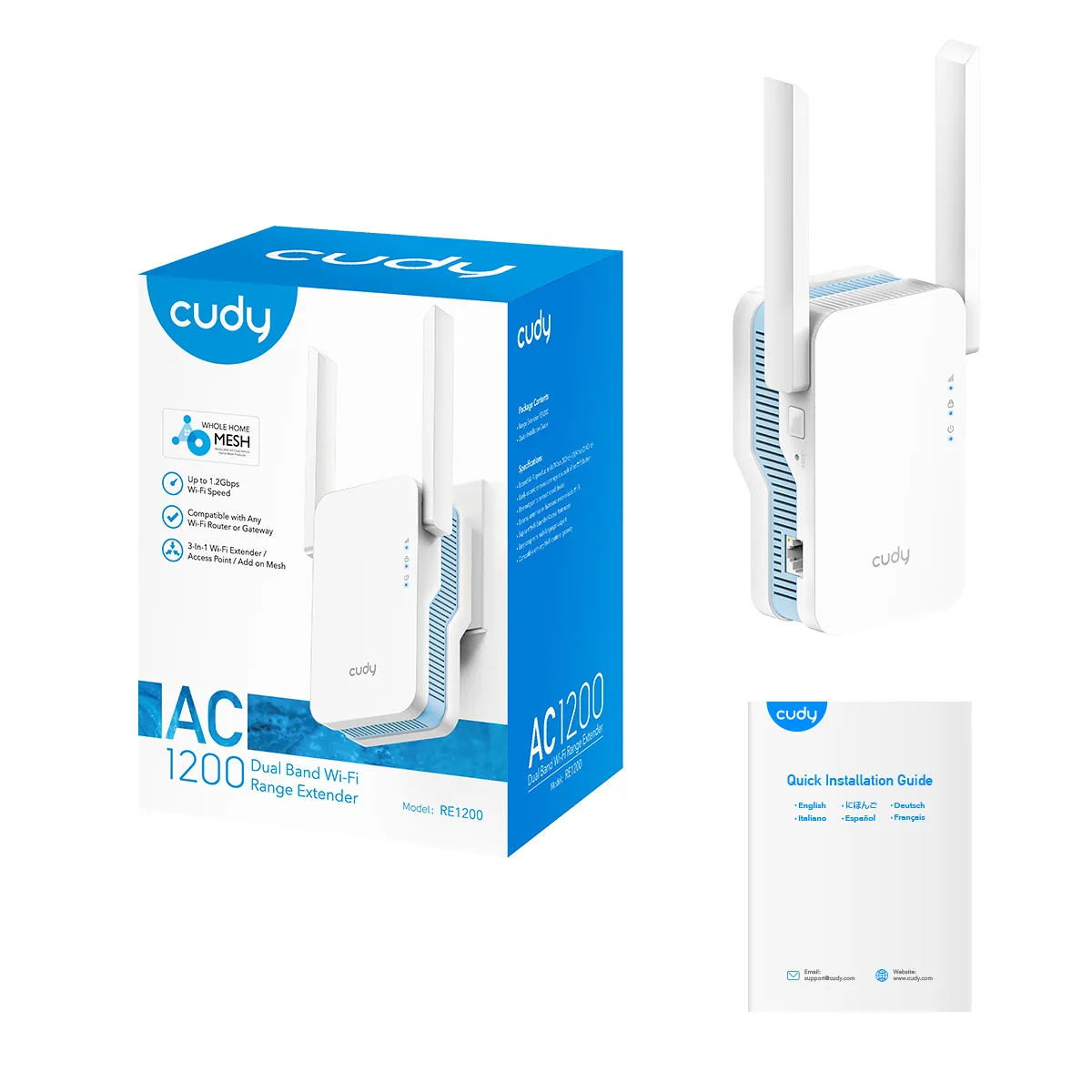 Cudy RE1200 AC1200 Mesh Wi-Fi signalförstärkare