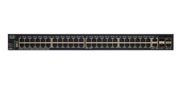 Cisco Small Business SG350X-48P - Kytkin - L3 - Hallinnoitu - 48 x 10GBase-T + 2 x 10 Gigabit SFP+ yhdistelm&auml; + 2 x SFP+ - r&auml;kkiin asennettava - PoE+ (382 W)