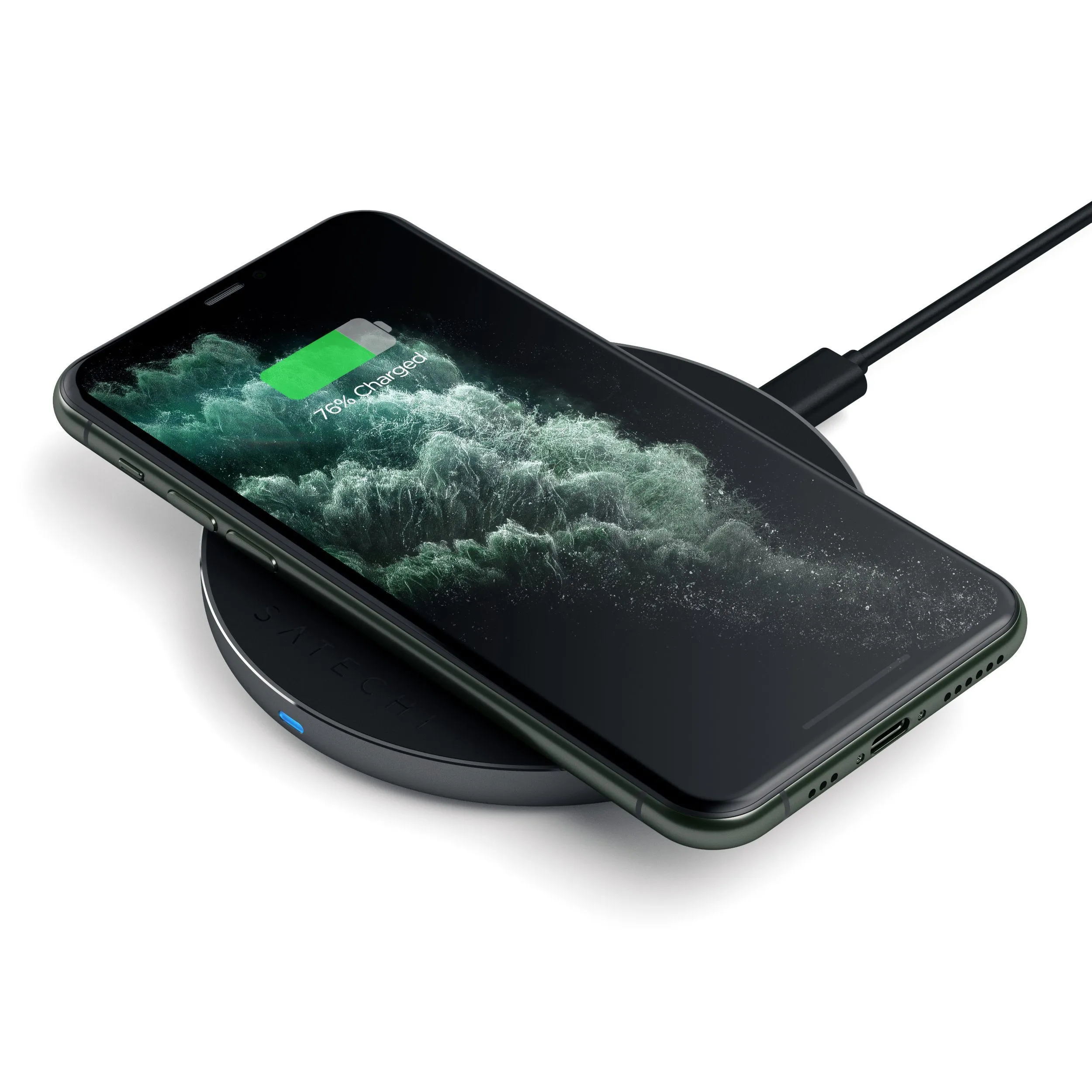 Satechi Aluminum Type-C Fast Wireless Charger V2, space grey