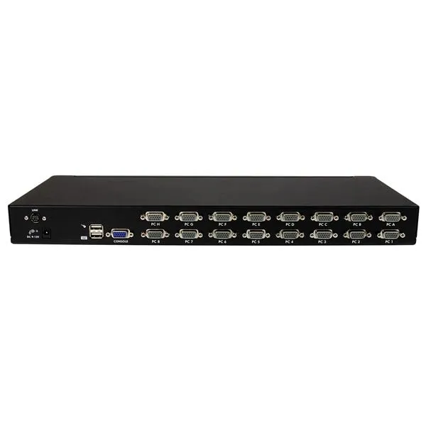 16 Port 1U Rackmount USB KVM Switch Kit