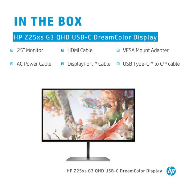 HP 25&quot; Z25xs G3, QHD, USB-C, IPS -n&auml;ytt&ouml;