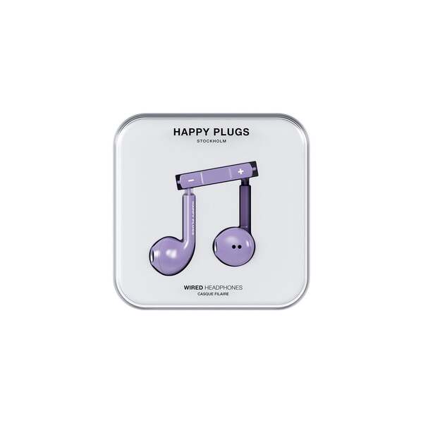 Happy Plugs 232636 in-ear h&ouml;rlurar, lila
