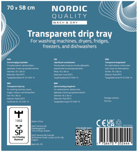 Nordic Quality Tulvasuoja, 70 x 58cm, l&auml;pin&auml;kyv&auml;