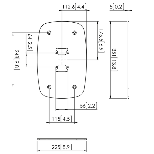 Vogel's Pro PFF 7060 Floor Mounting Plate Silver