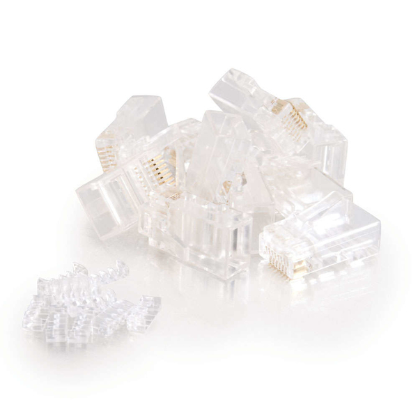 Cbl/RJ45 C5E MOD Plug RND SLD/Strd 100PK