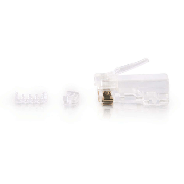 Cbl/RJ45 C5E MOD Plug RND SLD/Strd 100PK