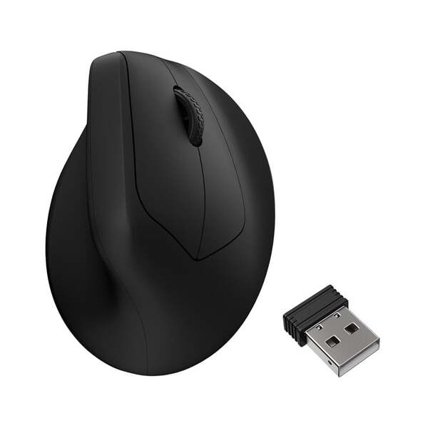 Keychron M5 Wireless Ergonomic Mouse, Black