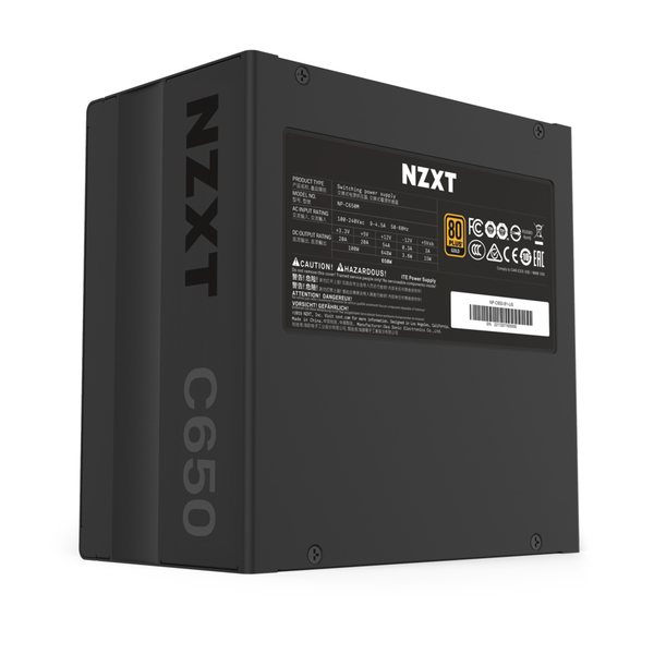 NZXT C-Series C650 650W -virtal&auml;hde, 80 Plus Gold