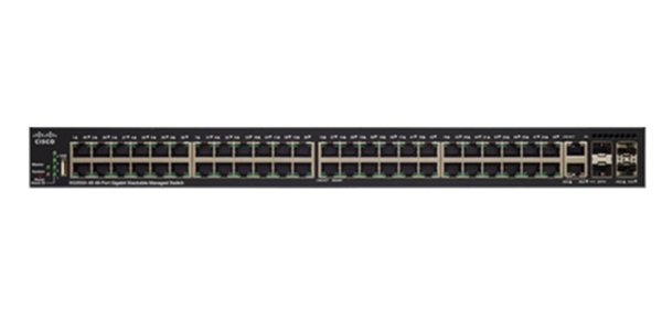 Cisco Small Business SG350X-48P - Kytkin - L3 - Hallinnoitu - 48 x 10GBase-T + 2 x 10 Gigabit SFP+ yhdistelm&auml; + 2 x SFP+ - r&auml;kkiin asennettava - PoE+ (382 W)