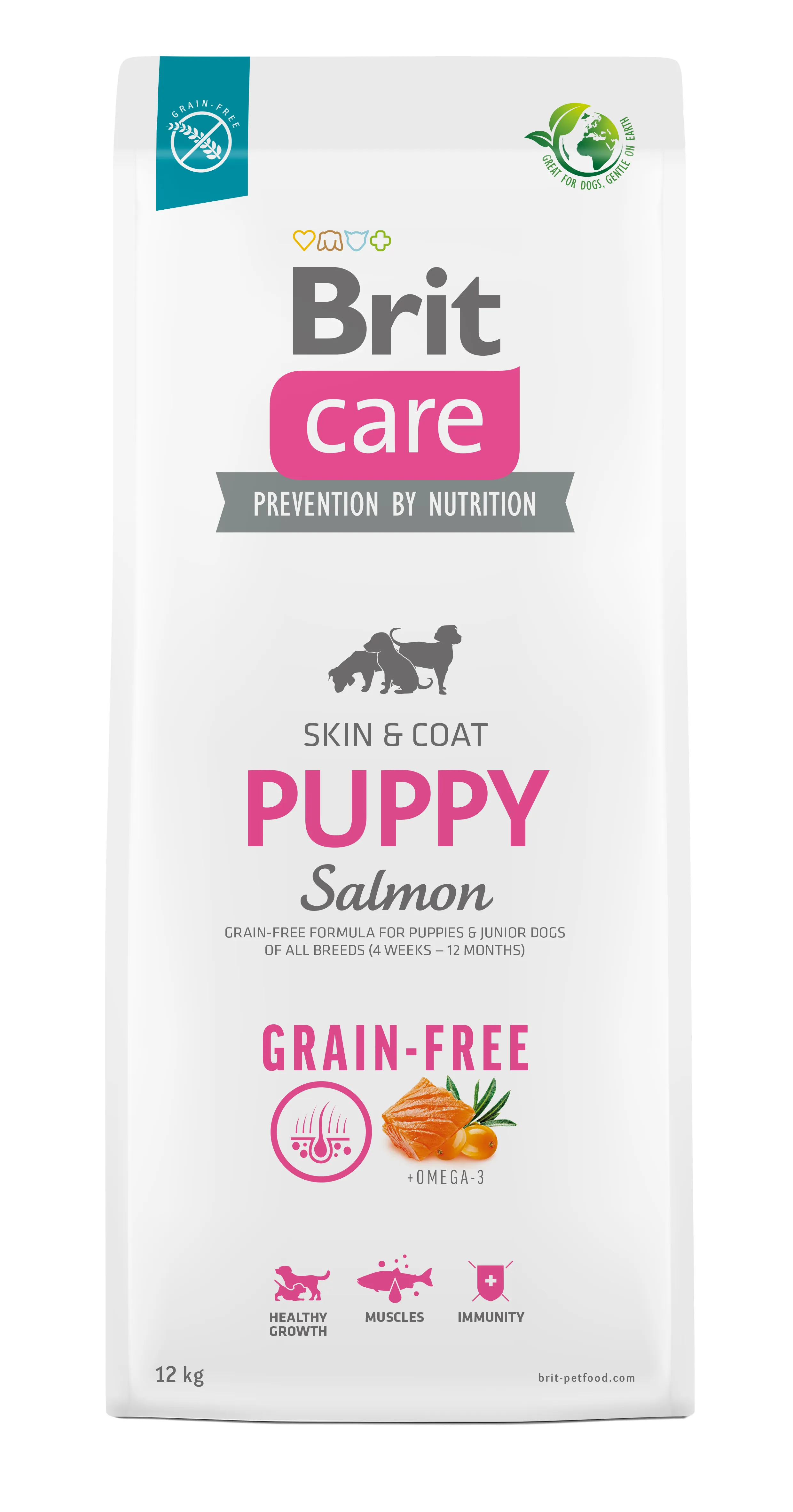 Brit Care Grain-Free Puppy Salmon & Potato, Dry food for dogs, 12kg
