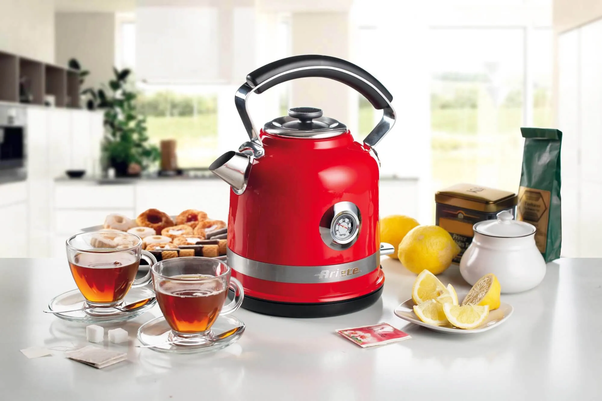 Ariete Moderna - electric kettle, Red, 1.7L