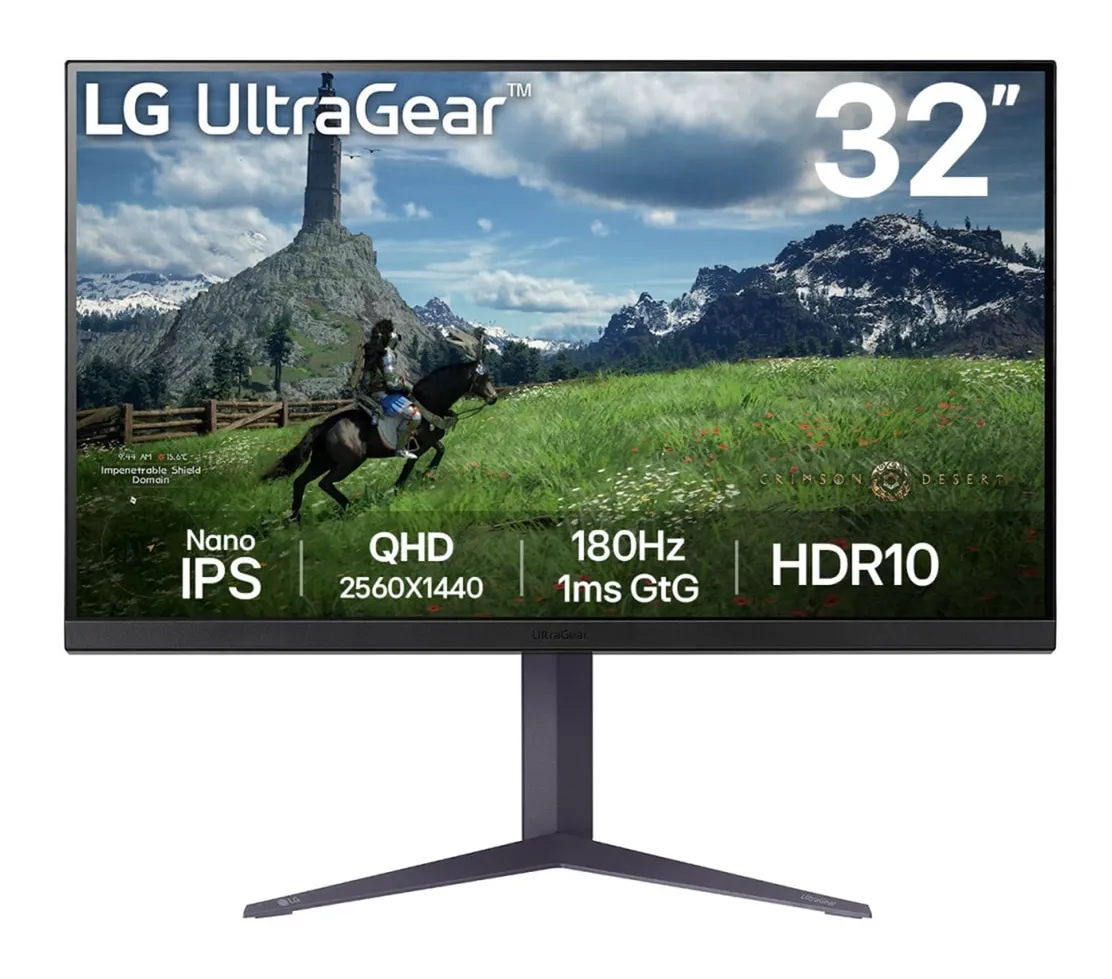 LG UltraGear 32GS85QX-B 31.5" QHD, IPS Gaming Monitor