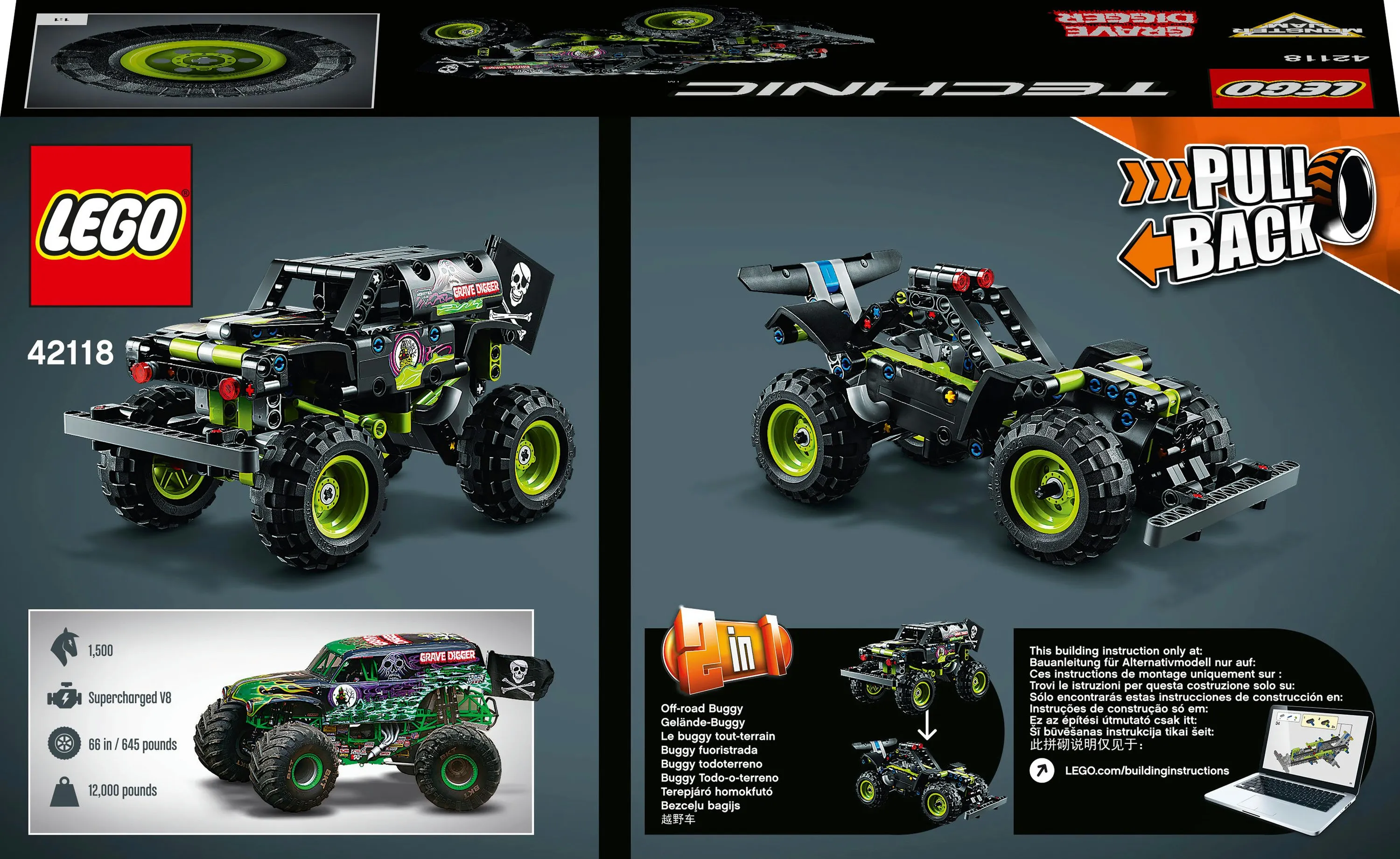 Lego Technic Monster Jam Grave Digger 42118