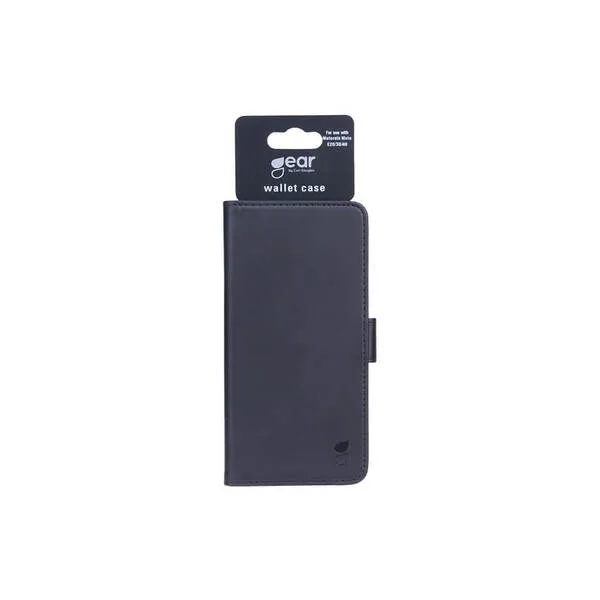 GEAR Wallet, Moto E20/E40 - Wallet Case, Black