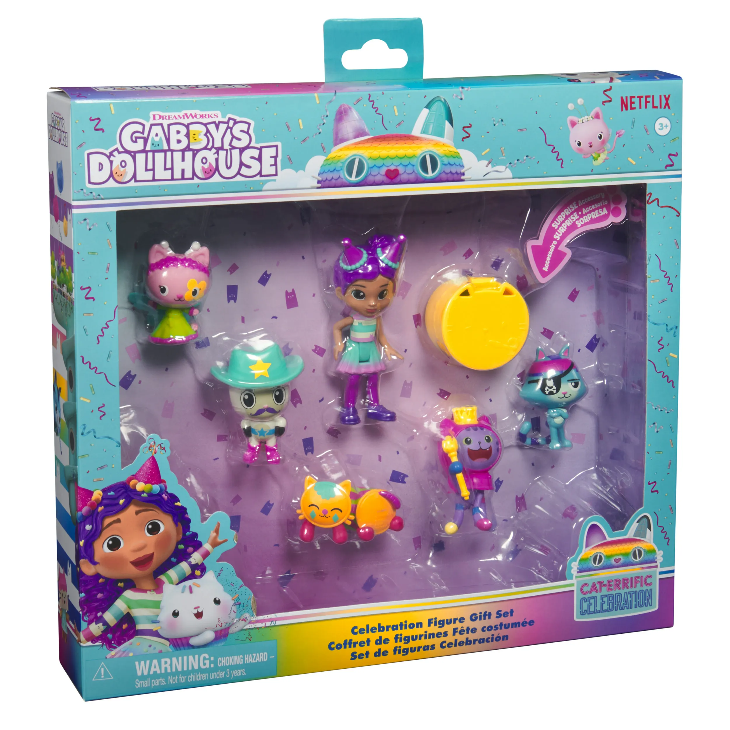 Spin Master Gabby's Dollhouse - Party Figures Gift Set, Toy Figure