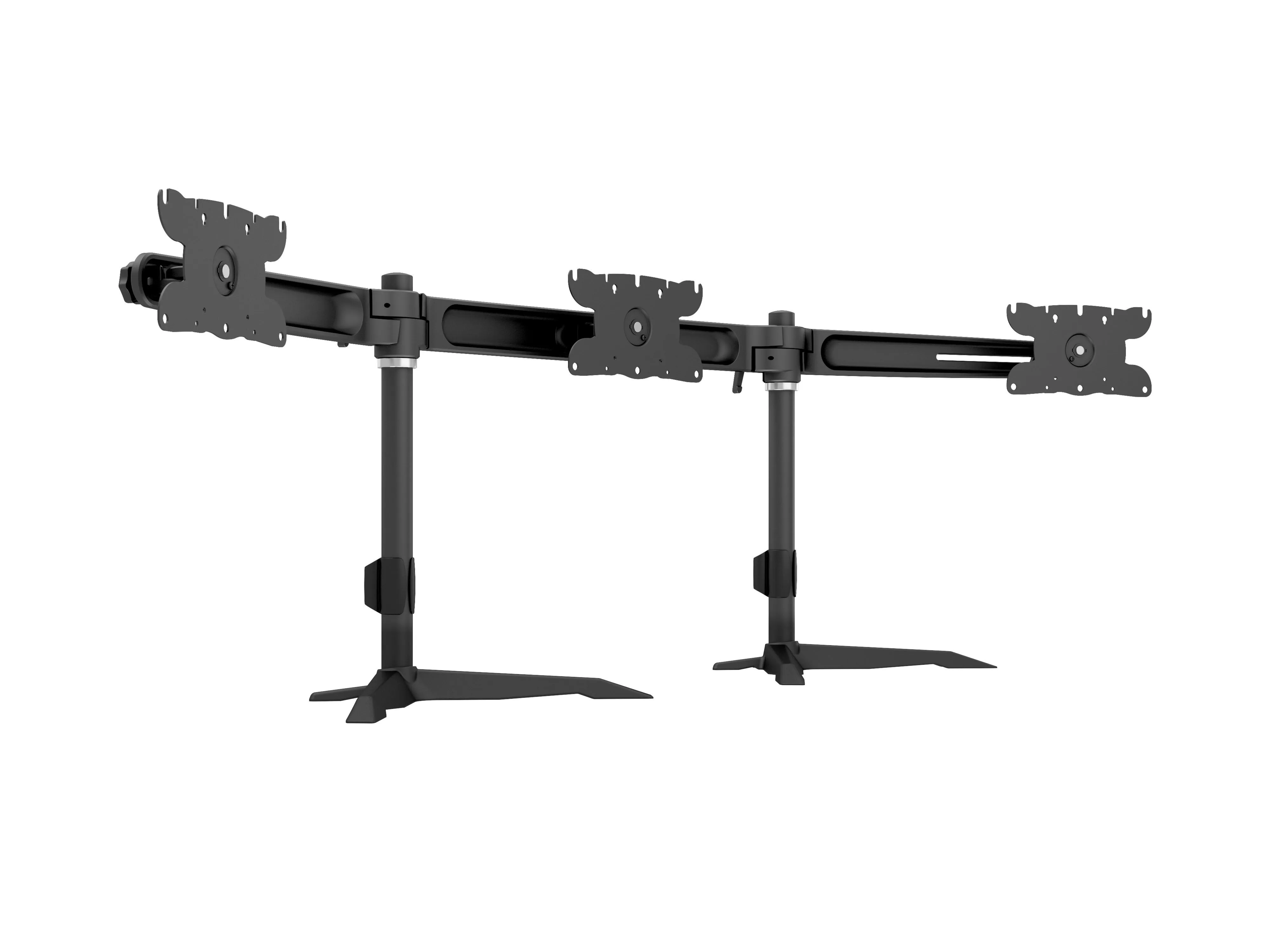 Multibrackets M Desktopmount Triple Stand - skrivbordsfäste, svart, 24-32", 8kg