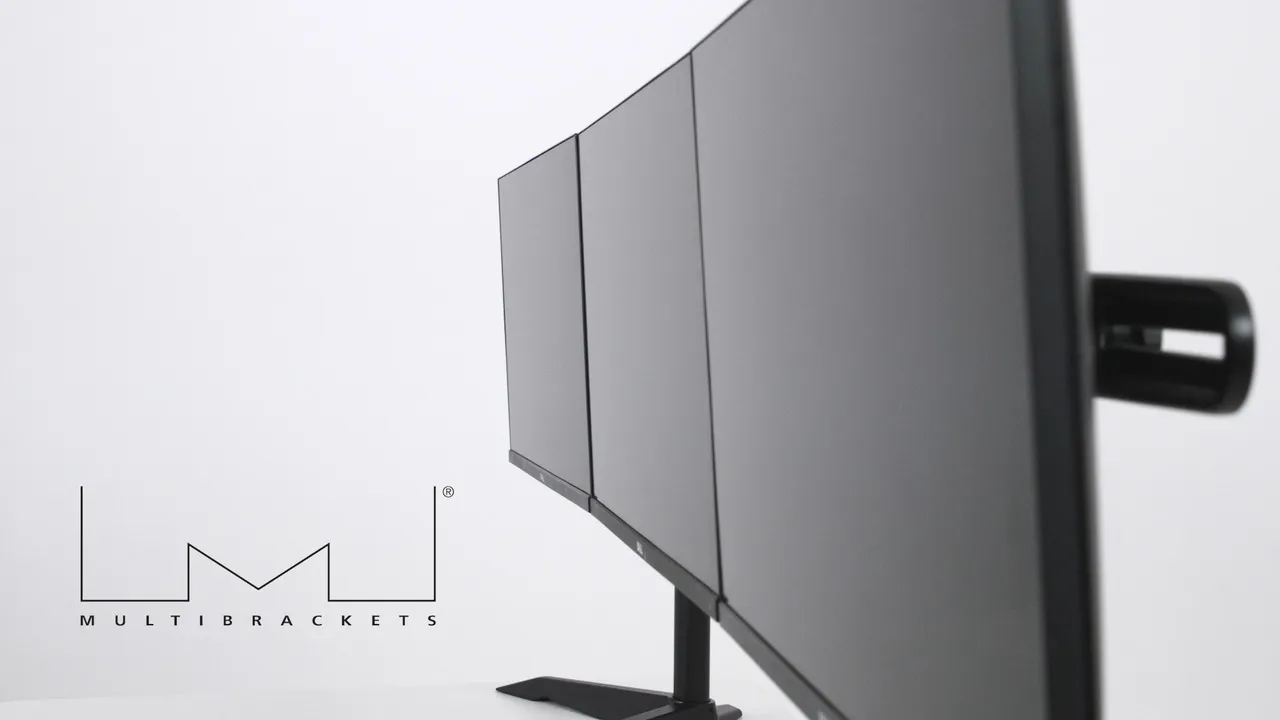 Multibrackets M Desktopmount Triple Stand - skrivbordsf&auml;ste, svart, 24-32&quot;, 8kg