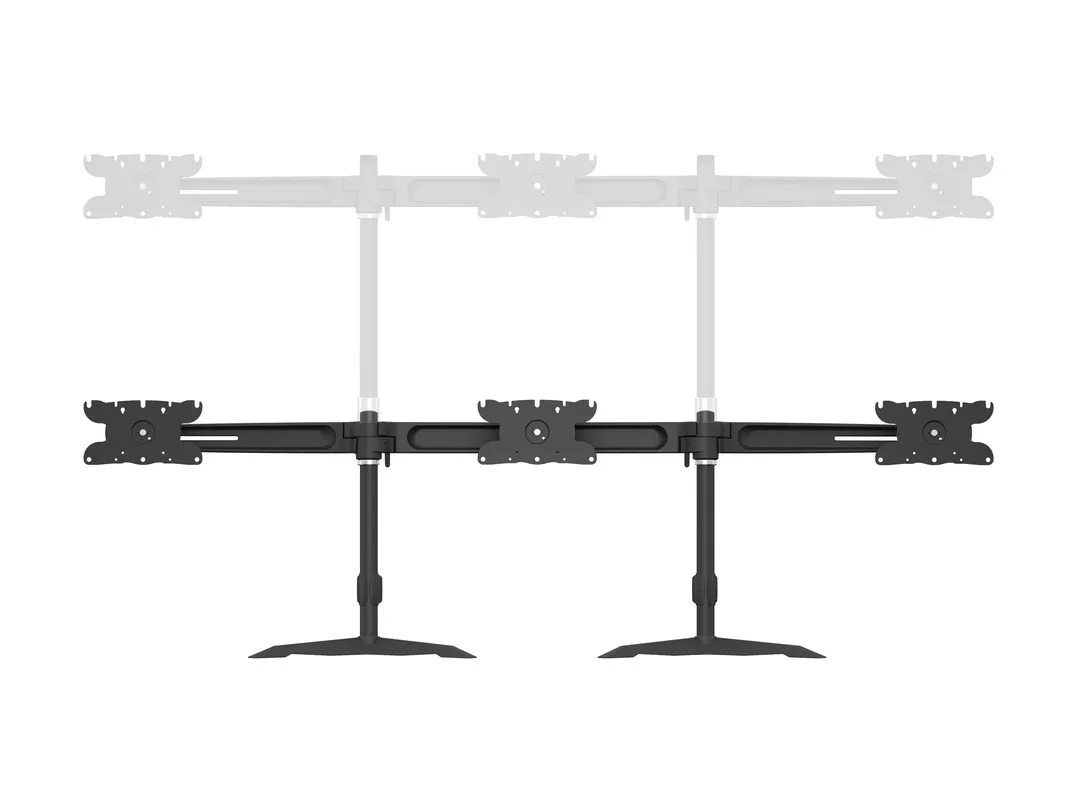 Multibrackets M Desktopmount Triple Stand - skrivbordsf&auml;ste, svart, 24-32&quot;, 8kg