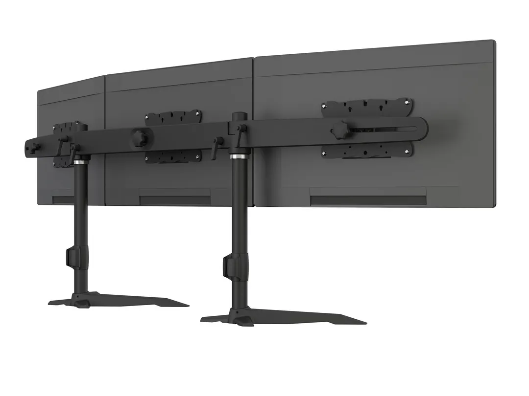 Multibrackets M Desktopmount Triple Stand - skrivbordsf&auml;ste, svart, 24-32&quot;, 8kg
