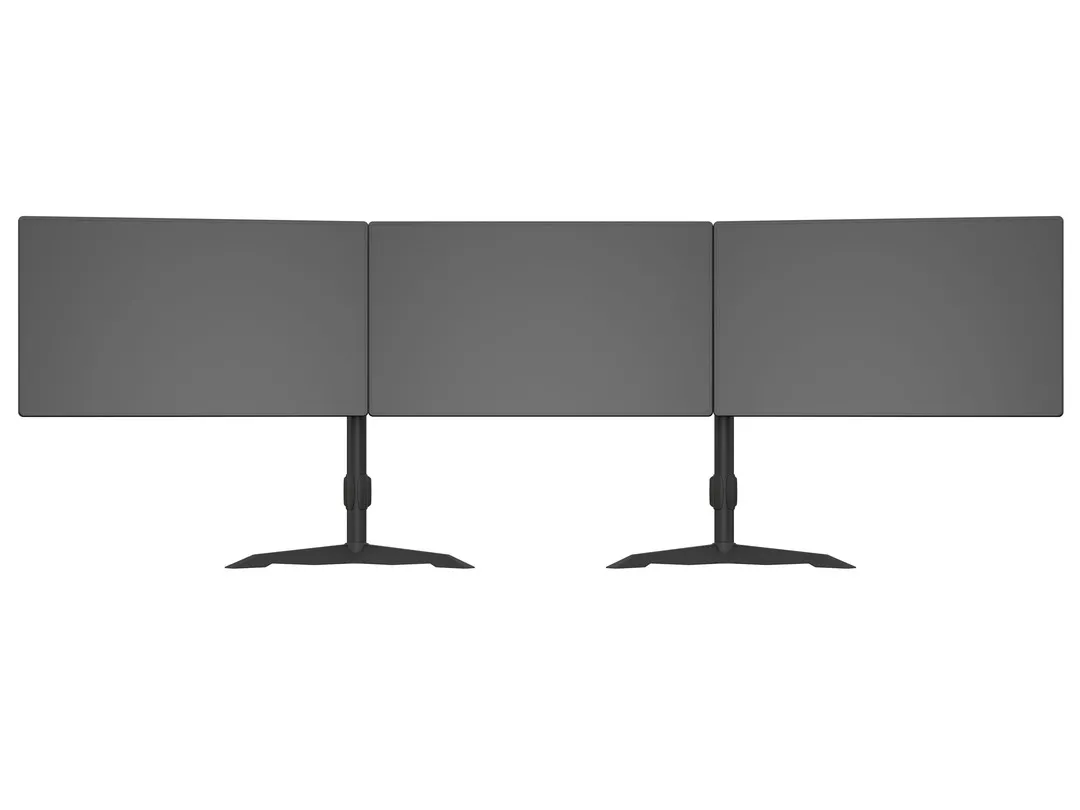 Multibrackets M Desktopmount Triple Stand - skrivbordsfäste, svart, 24-32", 8kg